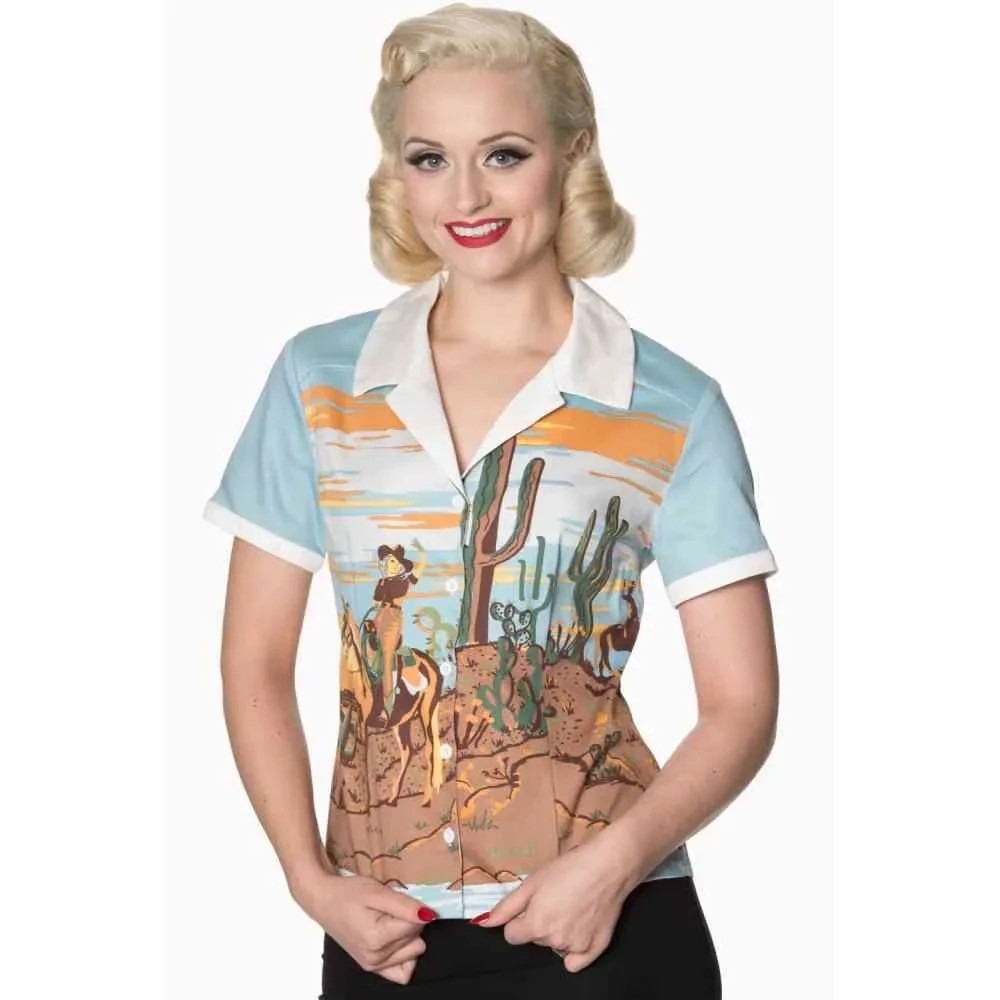 Banned Apparel Dancing Days Magical Day Blouse Womens L (Fits Small/ Medium)